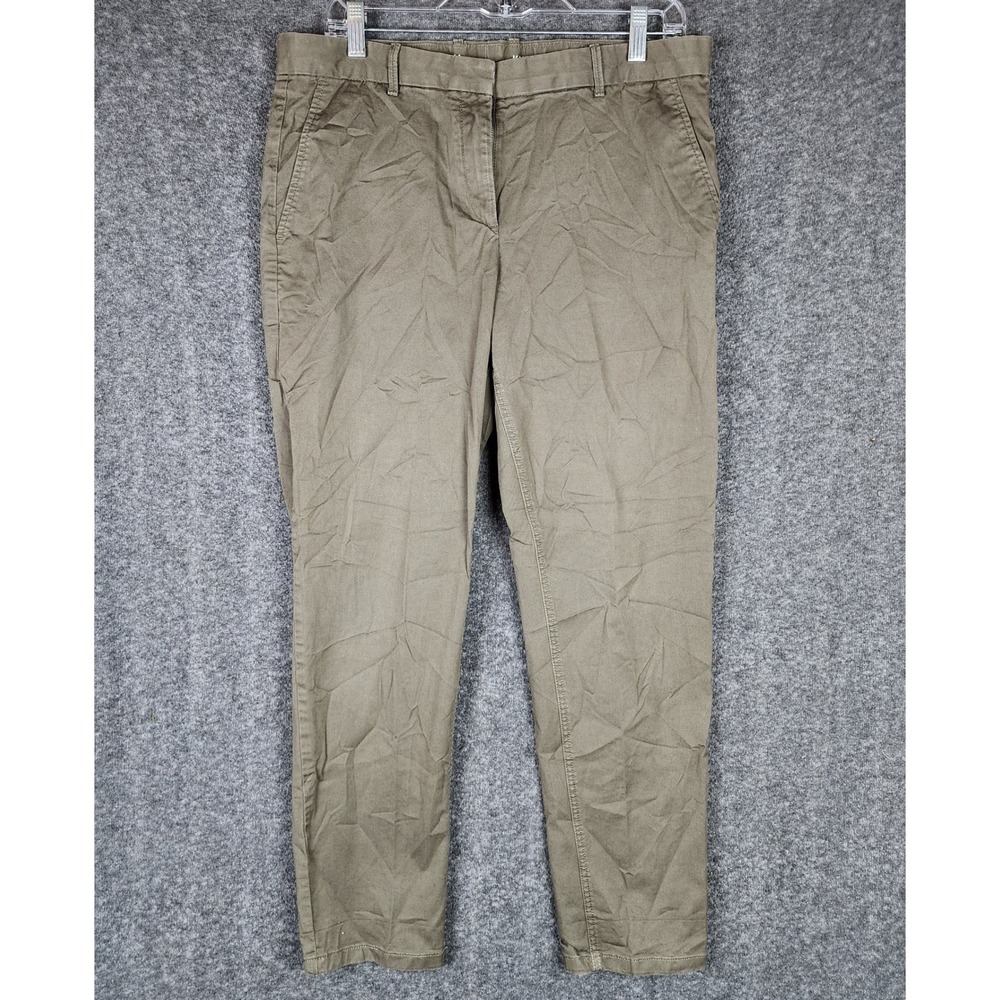 Gap Khakis Pants Women 10R Broken-In Straight Olive Green EUC